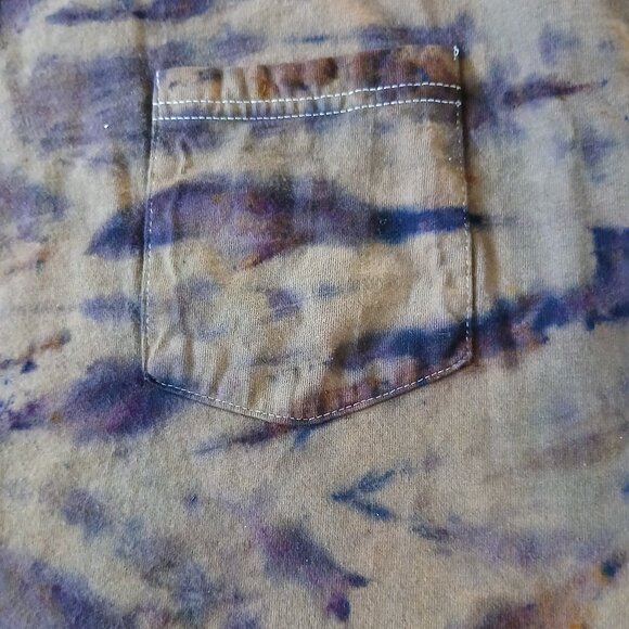 Yet Another Fantasy Animal? - Tie Dyed Brown on Tan - Hanes Beefy Pocket T-shirt - Picture 5 of 5